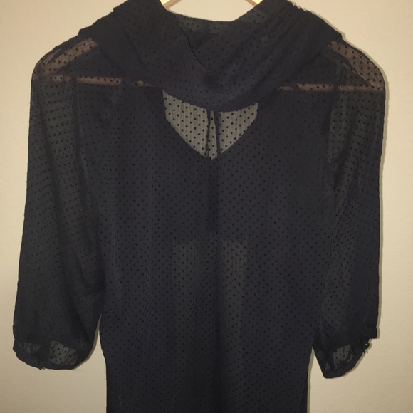 Fossil 3/4 Sleeve Blouse with Built-in Scarf | XS - Picture 2 of 5